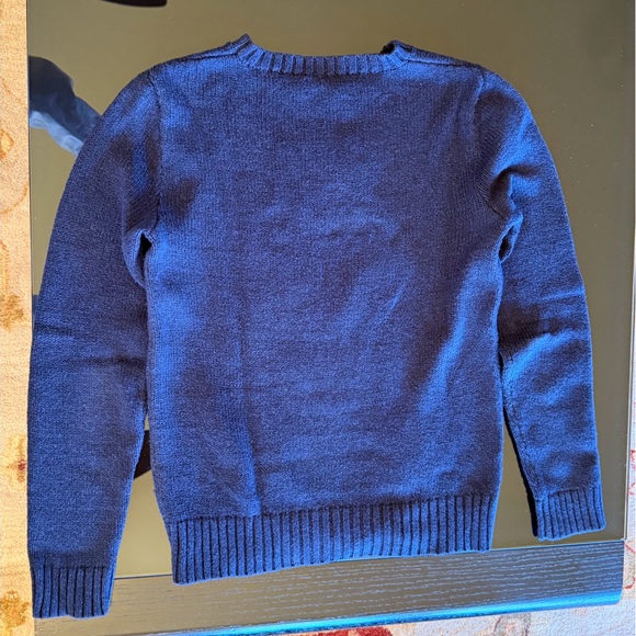 POLO RALPH LAUREN - Polo Bear Navy Crewneck Sweater with Red Accent - Picture 4 of 9